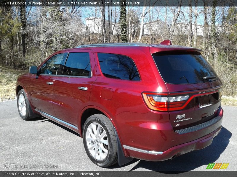 Octane Red Pearl / Light Frost Beige/Black 2019 Dodge Durango Citadel AWD