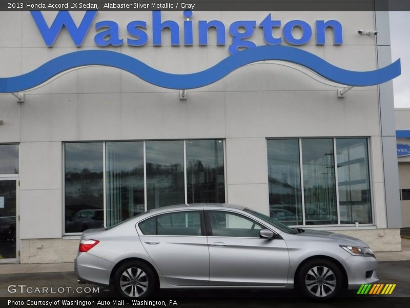 Alabaster Silver Metallic / Gray 2013 Honda Accord LX Sedan