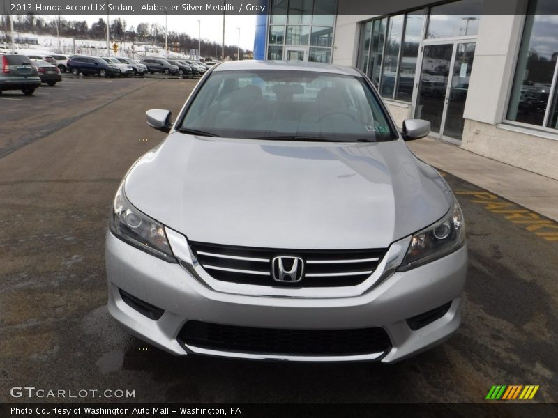 Alabaster Silver Metallic / Gray 2013 Honda Accord LX Sedan