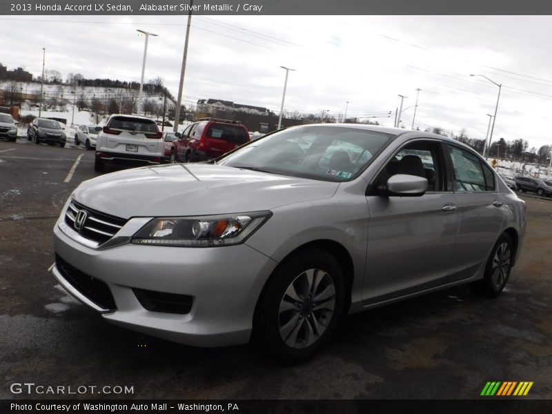 Alabaster Silver Metallic / Gray 2013 Honda Accord LX Sedan