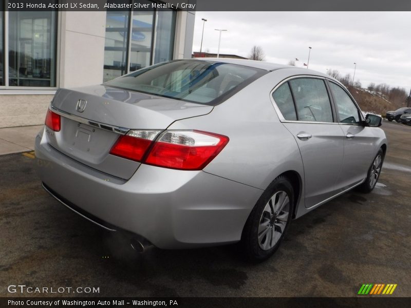 Alabaster Silver Metallic / Gray 2013 Honda Accord LX Sedan