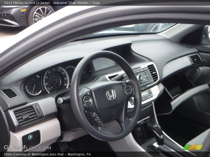 Alabaster Silver Metallic / Gray 2013 Honda Accord LX Sedan