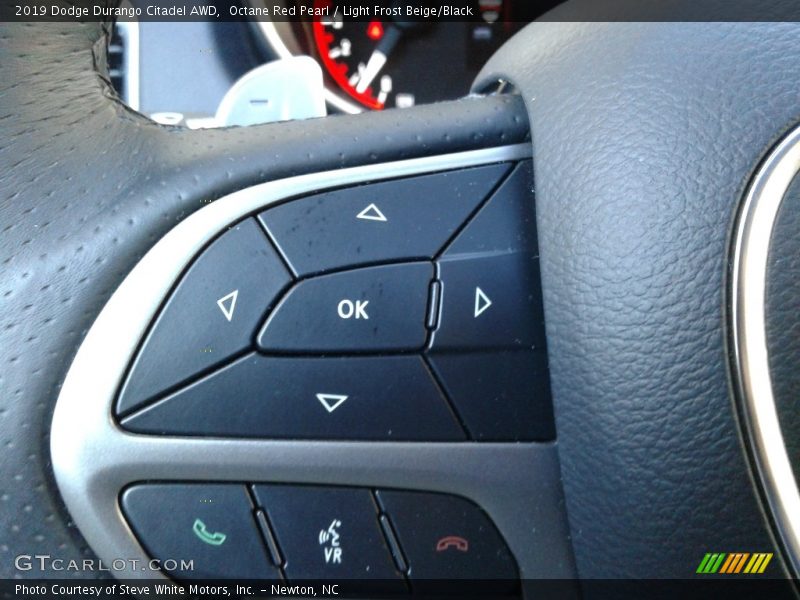 Octane Red Pearl / Light Frost Beige/Black 2019 Dodge Durango Citadel AWD