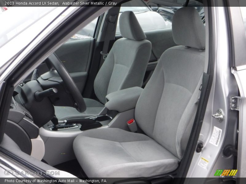 Alabaster Silver Metallic / Gray 2013 Honda Accord LX Sedan