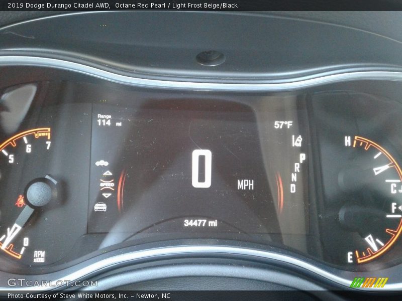 Octane Red Pearl / Light Frost Beige/Black 2019 Dodge Durango Citadel AWD