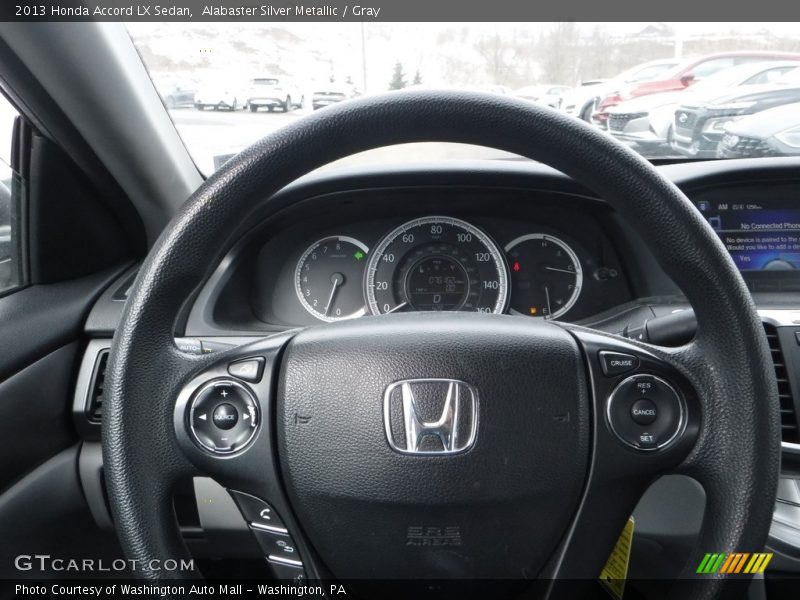 Alabaster Silver Metallic / Gray 2013 Honda Accord LX Sedan