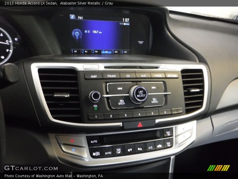 Alabaster Silver Metallic / Gray 2013 Honda Accord LX Sedan