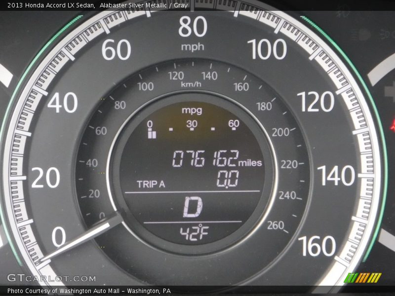Alabaster Silver Metallic / Gray 2013 Honda Accord LX Sedan