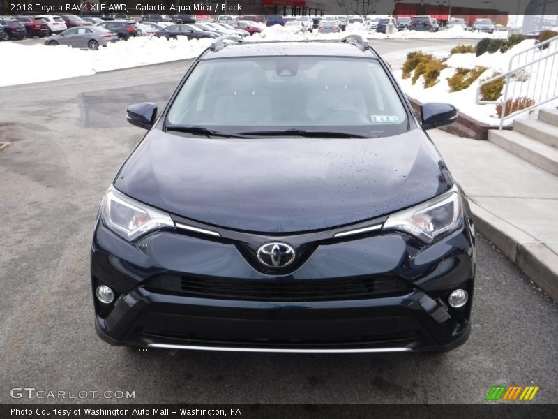 Galactic Aqua Mica / Black 2018 Toyota RAV4 XLE AWD