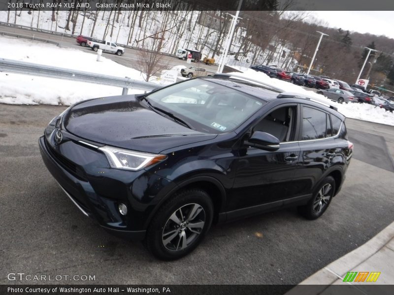 Galactic Aqua Mica / Black 2018 Toyota RAV4 XLE AWD