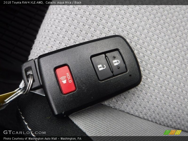 Galactic Aqua Mica / Black 2018 Toyota RAV4 XLE AWD