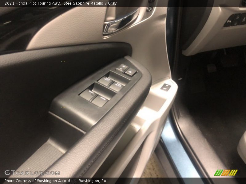Steel Sapphire Metallic / Gray 2021 Honda Pilot Touring AWD
