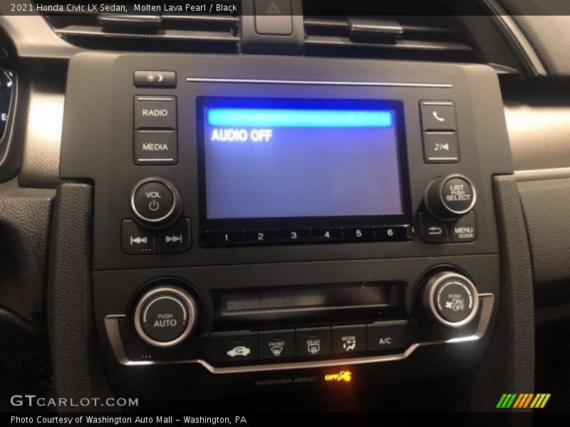 Molten Lava Pearl / Black 2021 Honda Civic LX Sedan