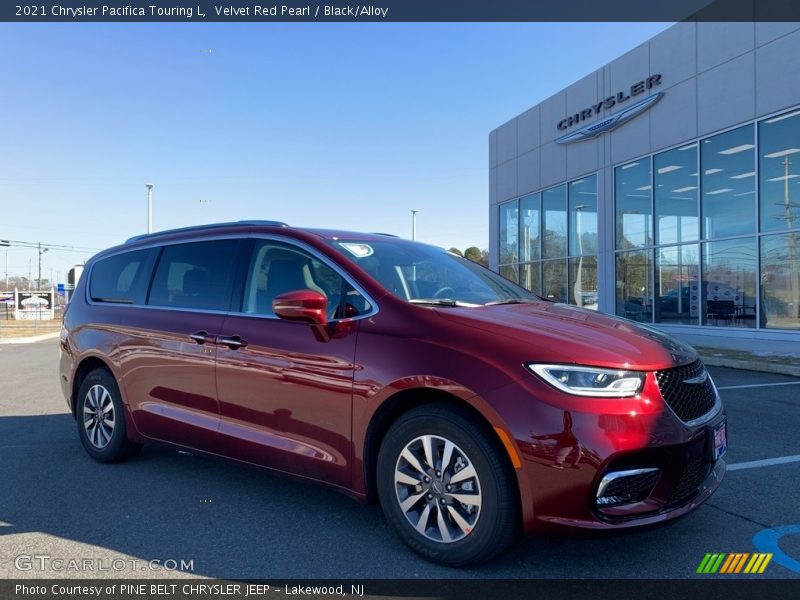Velvet Red Pearl / Black/Alloy 2021 Chrysler Pacifica Touring L