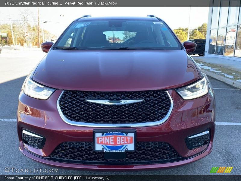 Velvet Red Pearl / Black/Alloy 2021 Chrysler Pacifica Touring L