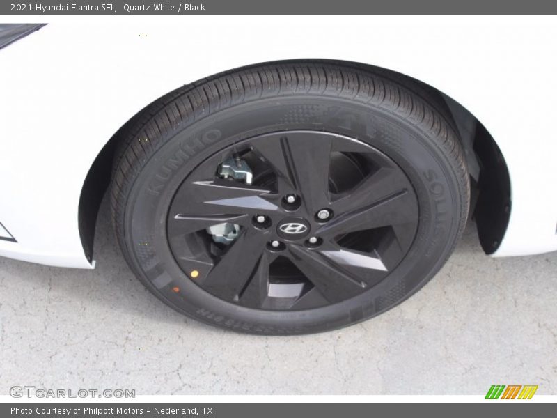Quartz White / Black 2021 Hyundai Elantra SEL