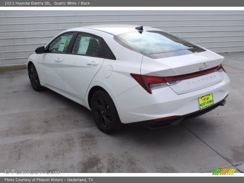 Quartz White / Black 2021 Hyundai Elantra SEL