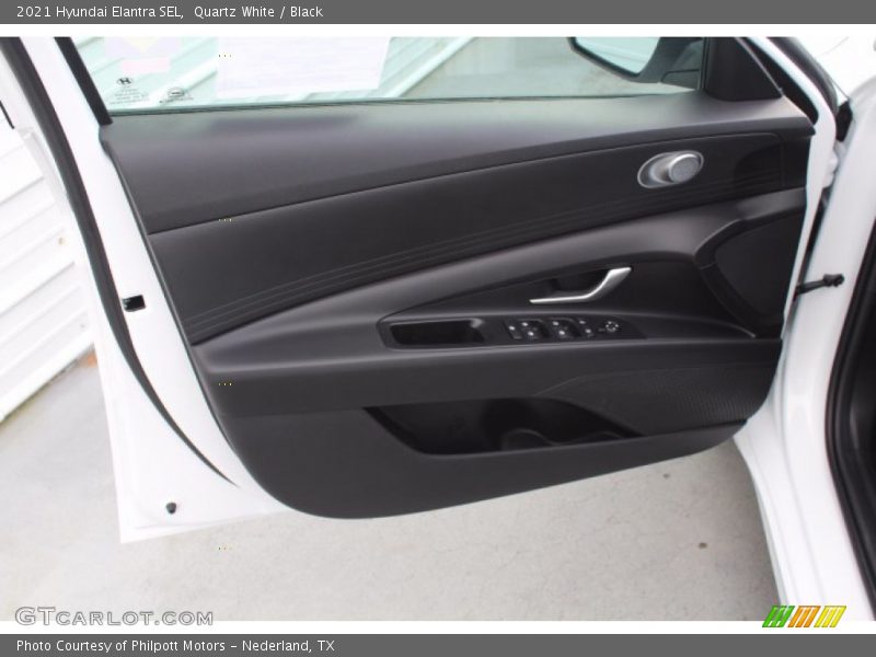Quartz White / Black 2021 Hyundai Elantra SEL