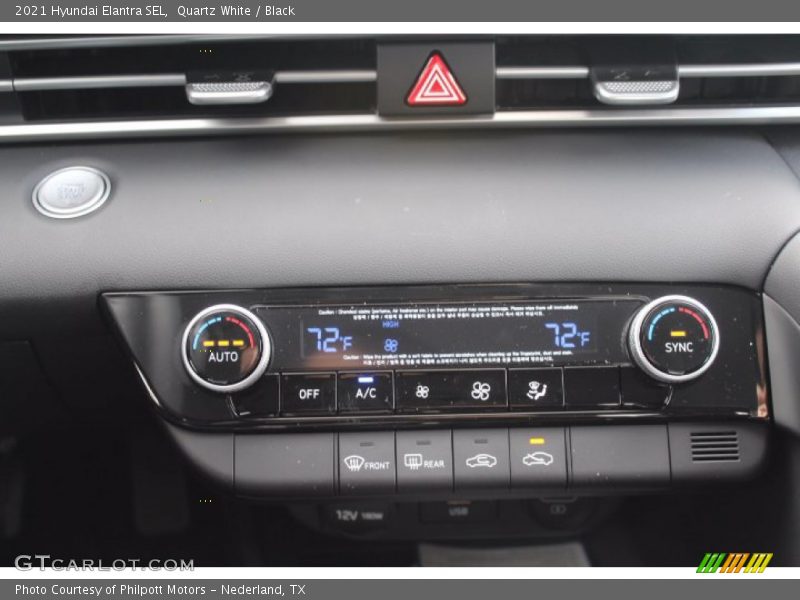 Quartz White / Black 2021 Hyundai Elantra SEL