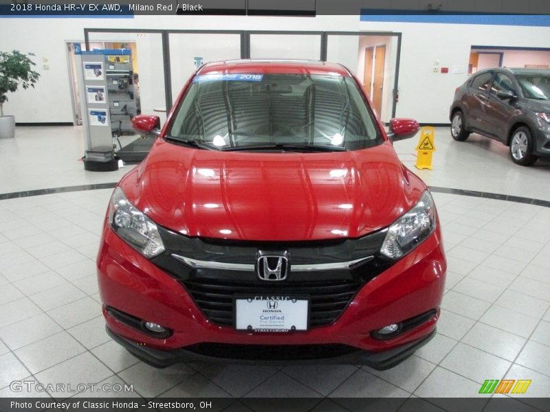 Milano Red / Black 2018 Honda HR-V EX AWD