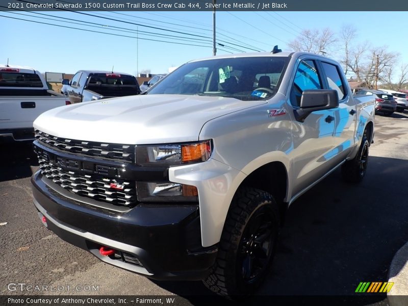 Silver Ice Metallic / Jet Black 2021 Chevrolet Silverado 1500 Custom Trail Boss Crew Cab 4x4