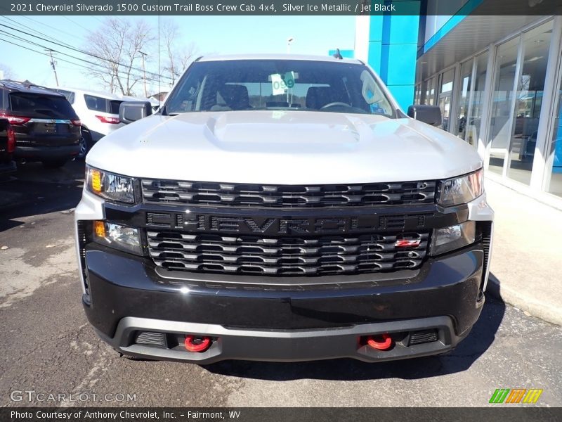Silver Ice Metallic / Jet Black 2021 Chevrolet Silverado 1500 Custom Trail Boss Crew Cab 4x4