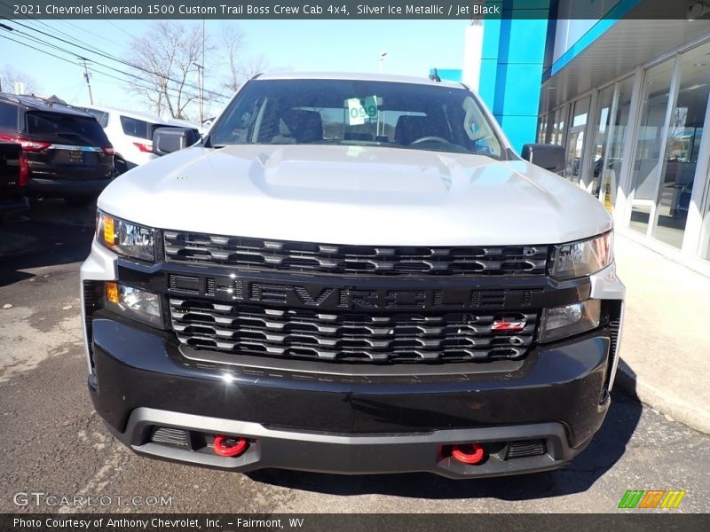 Silver Ice Metallic / Jet Black 2021 Chevrolet Silverado 1500 Custom Trail Boss Crew Cab 4x4