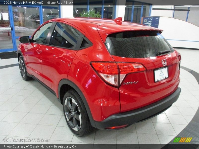 Milano Red / Black 2018 Honda HR-V EX AWD