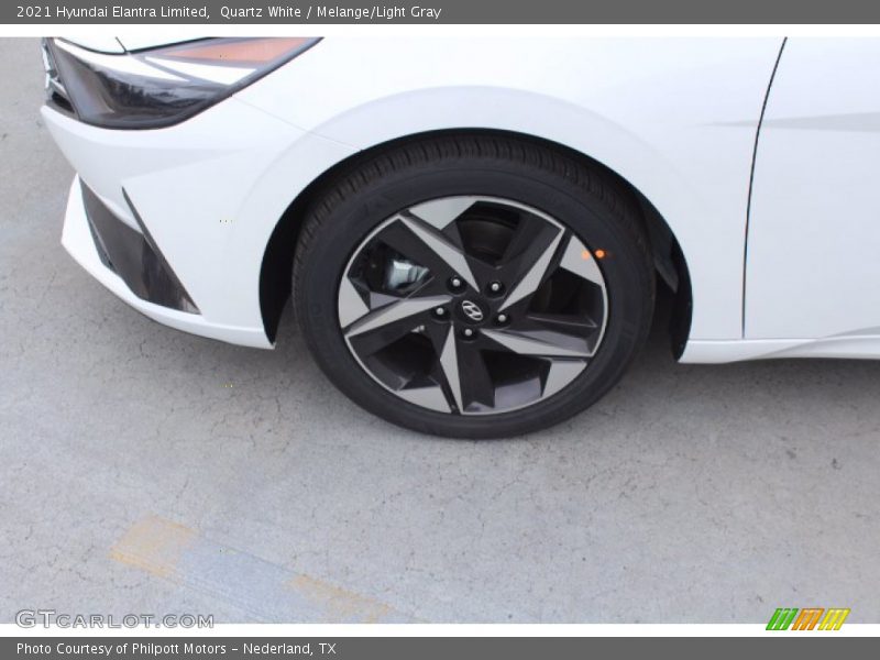 Quartz White / Melange/Light Gray 2021 Hyundai Elantra Limited