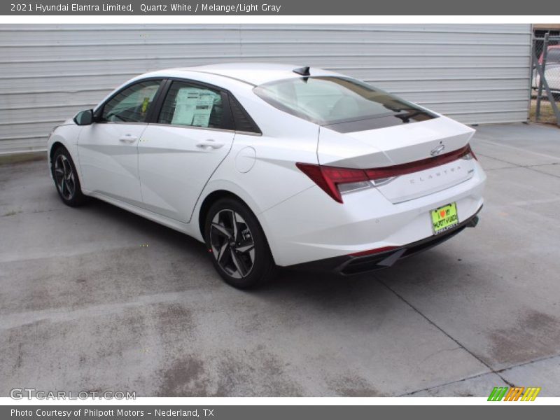 Quartz White / Melange/Light Gray 2021 Hyundai Elantra Limited