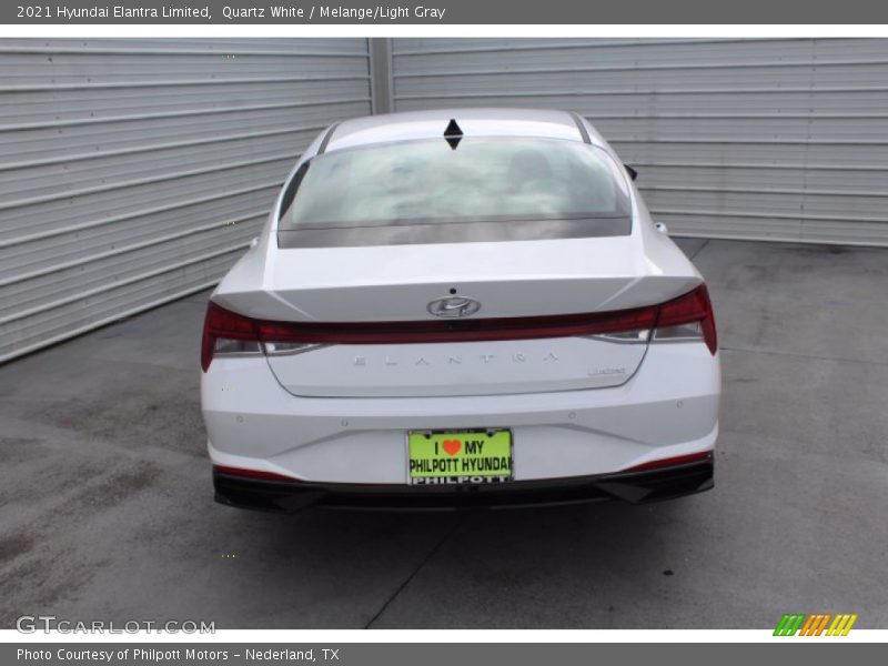 Quartz White / Melange/Light Gray 2021 Hyundai Elantra Limited