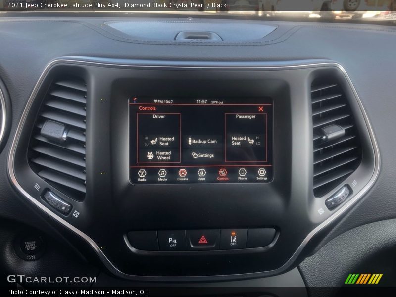 Diamond Black Crystal Pearl / Black 2021 Jeep Cherokee Latitude Plus 4x4