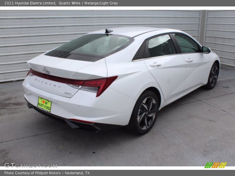 Quartz White / Melange/Light Gray 2021 Hyundai Elantra Limited