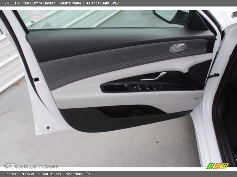 Quartz White / Melange/Light Gray 2021 Hyundai Elantra Limited