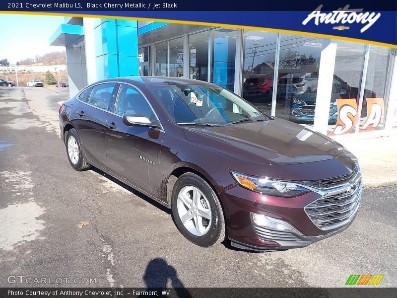 Black Cherry Metallic / Jet Black 2021 Chevrolet Malibu LS