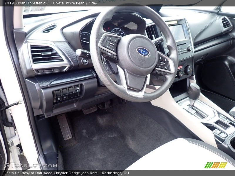 Crystal White Pearl / Gray 2019 Subaru Forester 2.5i