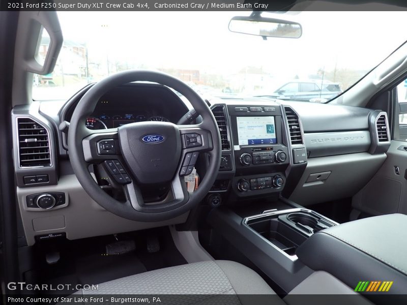 Carbonized Gray / Medium Earth Gray 2021 Ford F250 Super Duty XLT Crew Cab 4x4