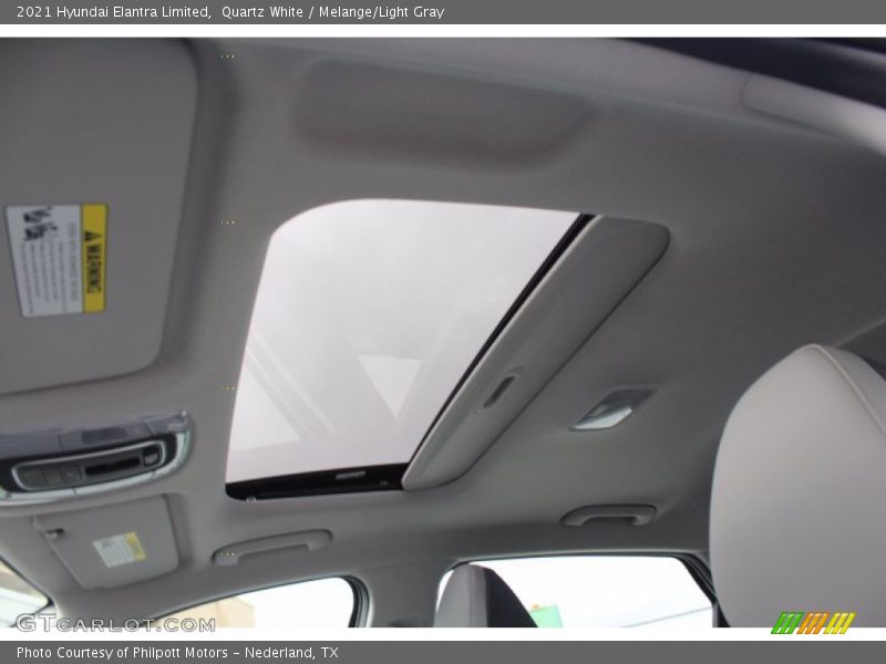 Quartz White / Melange/Light Gray 2021 Hyundai Elantra Limited