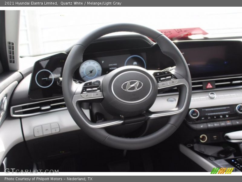 Quartz White / Melange/Light Gray 2021 Hyundai Elantra Limited