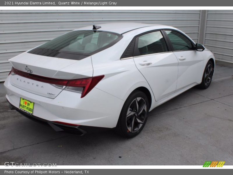 Quartz White / Melange/Light Gray 2021 Hyundai Elantra Limited