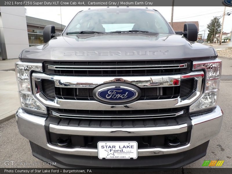 Carbonized Gray / Medium Earth Gray 2021 Ford F250 Super Duty XLT Crew Cab 4x4
