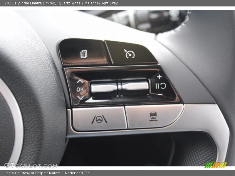 Quartz White / Melange/Light Gray 2021 Hyundai Elantra Limited