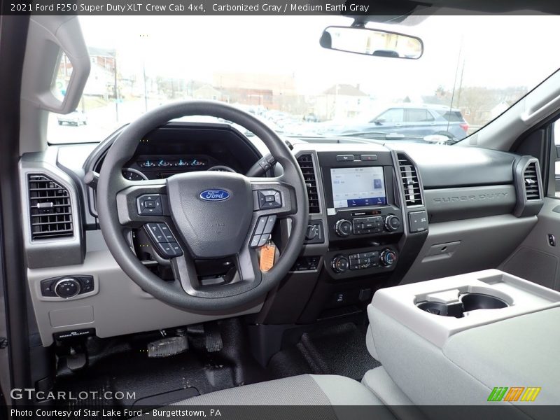 Carbonized Gray / Medium Earth Gray 2021 Ford F250 Super Duty XLT Crew Cab 4x4