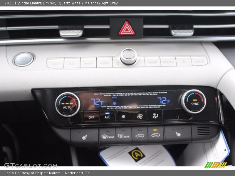 Quartz White / Melange/Light Gray 2021 Hyundai Elantra Limited
