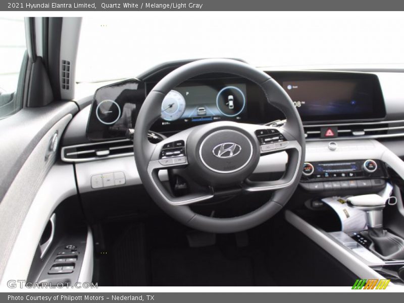 Quartz White / Melange/Light Gray 2021 Hyundai Elantra Limited