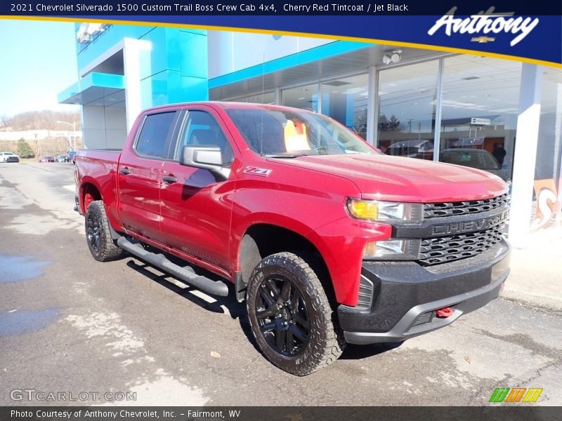Cherry Red Tintcoat / Jet Black 2021 Chevrolet Silverado 1500 Custom Trail Boss Crew Cab 4x4