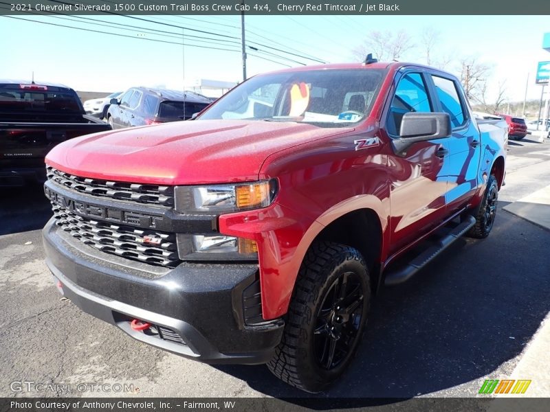 Cherry Red Tintcoat / Jet Black 2021 Chevrolet Silverado 1500 Custom Trail Boss Crew Cab 4x4