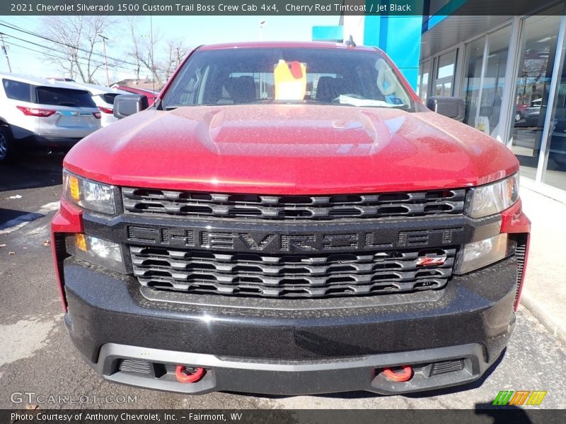 Cherry Red Tintcoat / Jet Black 2021 Chevrolet Silverado 1500 Custom Trail Boss Crew Cab 4x4