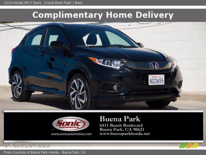 Crystal Black Pearl / Black 2019 Honda HR-V Sport