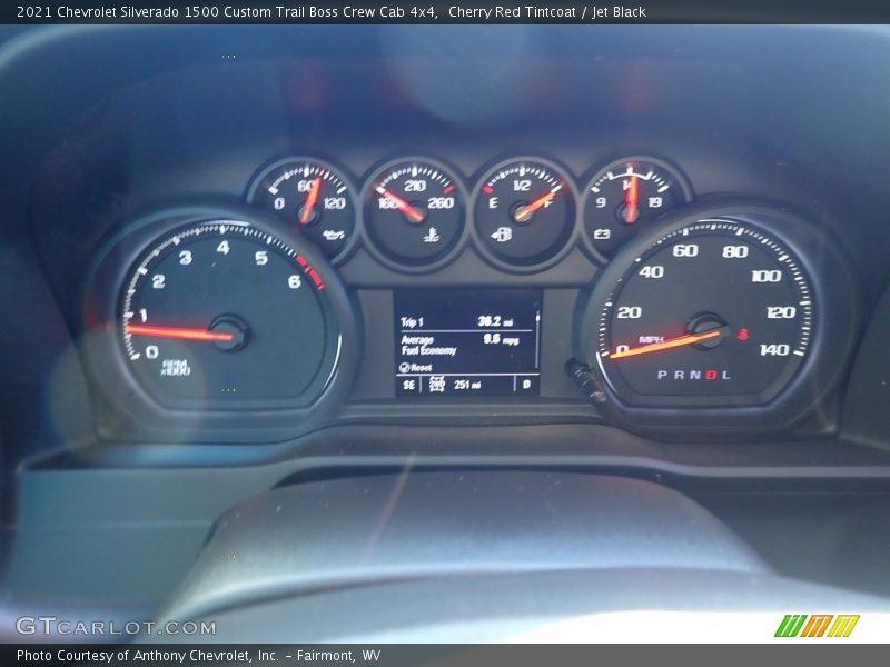 Cherry Red Tintcoat / Jet Black 2021 Chevrolet Silverado 1500 Custom Trail Boss Crew Cab 4x4